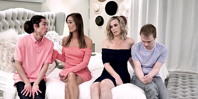 Tricky stepmoms playing taboo swapping