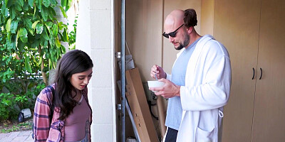 Tiny stepdaughter and mom pussysmashed in tight pussy 3way