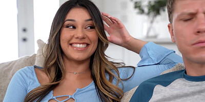 Teen stepsis sucks stepbros big cock