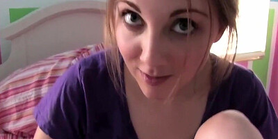 blowjob dad crush- step-daughter thought she wouldnt get caught