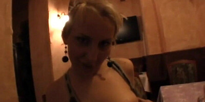 Public lady fingered and fucked in POV in missionary