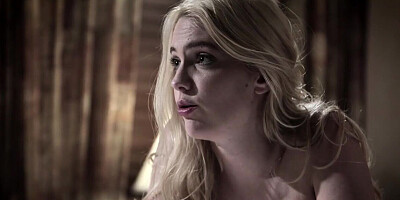 Stalker tricks blonde babe into fucking