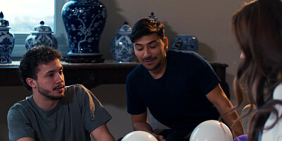 Me and my friend fucks my horny stepmom