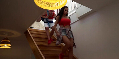 Bigtitted hostle bae fucked by big dick in doggystyle