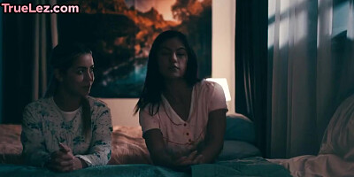 Dyke perverted nympho bitches lick wet petite pussies