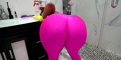 Slutty black maid fucked by big dick in wet pussy hole