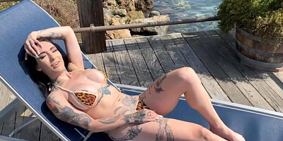 BJ Raw: Inked Misha Montana brunette getting facial sex tape