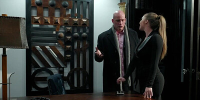 Slutty secretary submissive babe fucked by boss in office