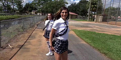 Teens creating adult content on big cock