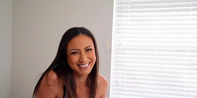 Slutty MILF maid enjoys blowing cock while jerking it