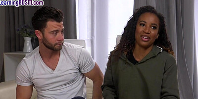 BDSM Ebony babe with perky boobs fucked in choco pussy