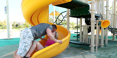 My blonde cute stepsis likes to play