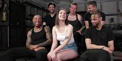 Bound babe double penetration fucked