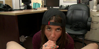 Pawnshop bae drilled by big dick in POV after blowing