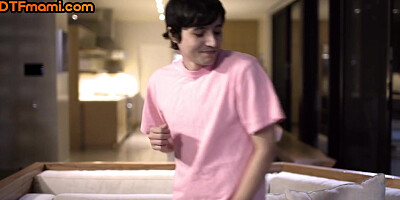 Busty stepmommy fucked by stepson rod while home alone