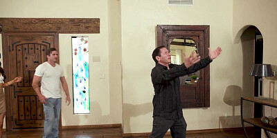 Guy sharing petite wife with neighbor