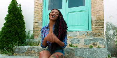 Ebony bound and fucked in public nightclub