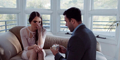 Cute teen masturbating while riding