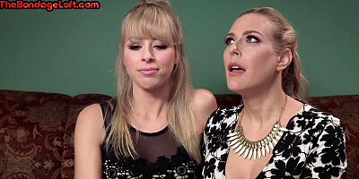 BDSM anal MILF and babe fucked in electro sex 3some