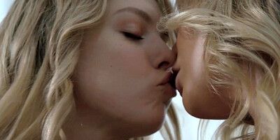 Aroused lesbian licking hottie