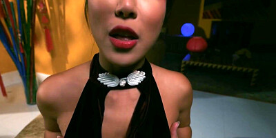 Shaved pussy Asian Goddess gets fucked