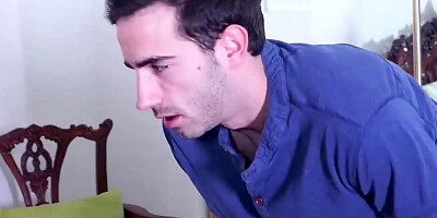 Blonde teen catches her stepmom and boyfriend fuc