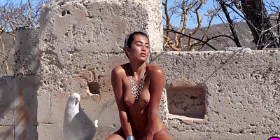 Small tits Latina reveals sexy body