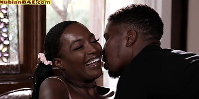 Busty nubian babe in high heels got pussy banged by lover