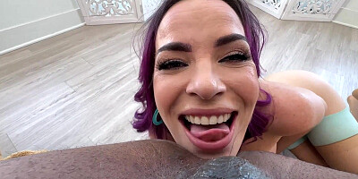 Huge dicked anal purple milf