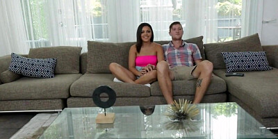 anal tiny latina gags on a big white cock