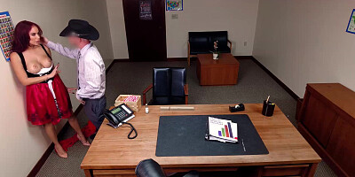Principal meets with Victoria in his office