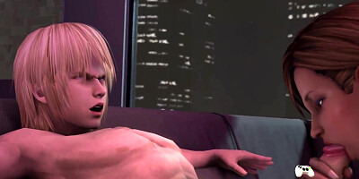 Curvy 3D Stepmom Dominates Big Dick Boy