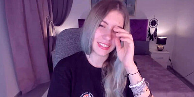 Blonde amateur Ukrainian teen SimaDark on webcam