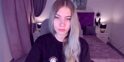 Blonde amateur Ukrainian teen SimaDark on webcam