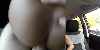 Driving School ebony learner enjoys creampie for free lessons