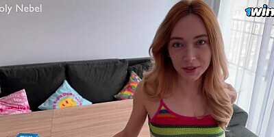 Did the neighbor come for salt? - A lustful girl won't let him go without sex - Loly Nebel