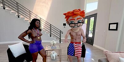 Dive into Debauchery: Tessa Thomas's Gold-Medal Glory at PornDudeCasting!