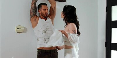 BABES - Pale small tit Evelyn Claire loves a bad boy