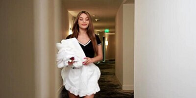 REALITY KINGS - Slutty Maid Nicole Aria Gives A Lucky Guest The Full Hotel Service Experience