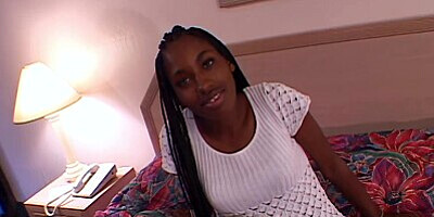 19 yr old Ebony Newbie w Tight Ass in 1st Time Porn POV Video