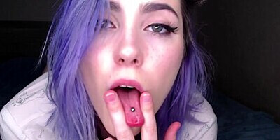 Girl talks to you sweetly while masturbating your cock POV
