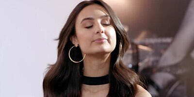 VIXEN Naughty salesgirl Eliza models lingerie for customer