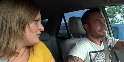 LINA MILA Horny on the highway! Spontaneously fucked in a sex parking lot