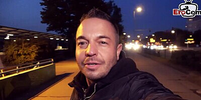 chubby German blonde on a real online sex date on the street