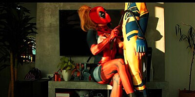 Deadpool vs Wolverine. Crazy Sexual Fight - Facesitting, Creampie - MollyRedWolf