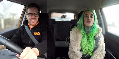 Fake Driving School Wild fuck ride for tattooed busty big ass beauty