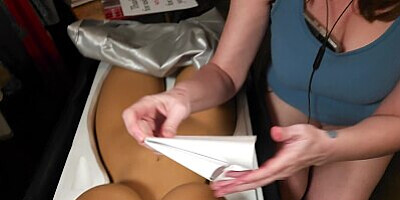 A Sexy Mature MILF Opens Her Tenants Package by Mistake and Finds a Tantaly Sex Doll.