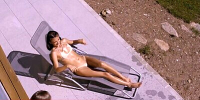 Lesbea Sexy girlfriends Aislin and Kate Rich water fight and steamy sex