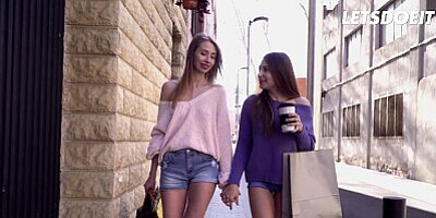 Cute Girls Talia Mint & Anna Dominic End Their Date With Lesbian Sex - A GIRL KNOWS