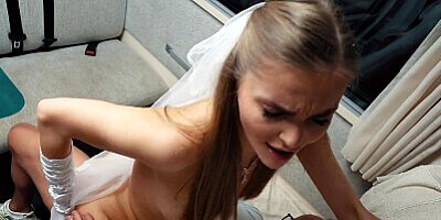 WOW CONTENT young bride fucks random van driver instead of marriage